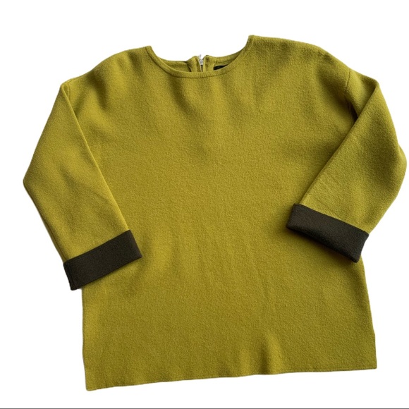 Tahari Sweaters - Tahari Chartreuse 3/4 Length Sleeve Sweater XS